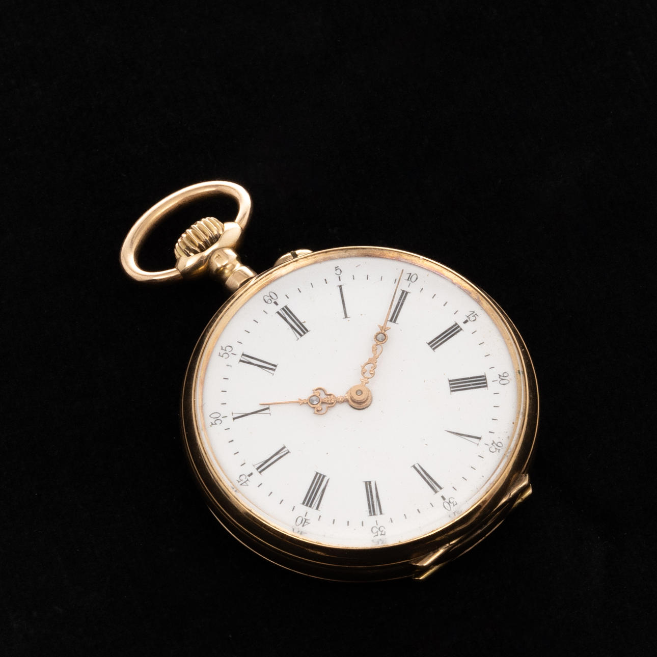 FICKUR, 14K guld, Remontoir.