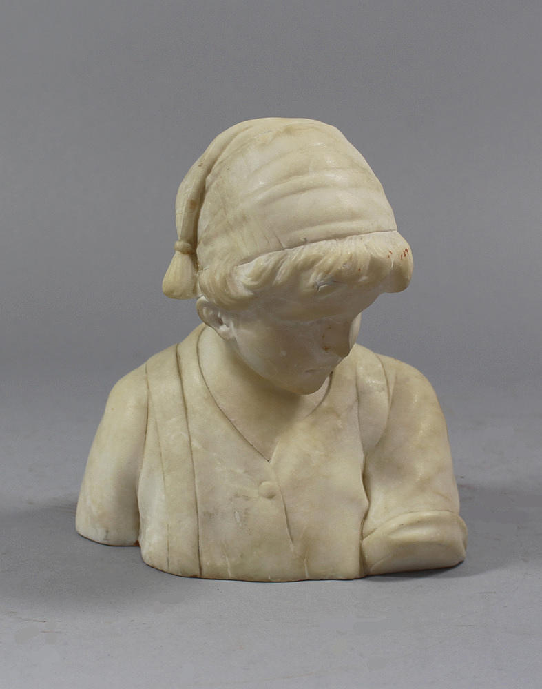 UNBEKANNTER KÜNSTLER, 19. JAHRHUNDERT. SKULPTUR alabaster pojke.