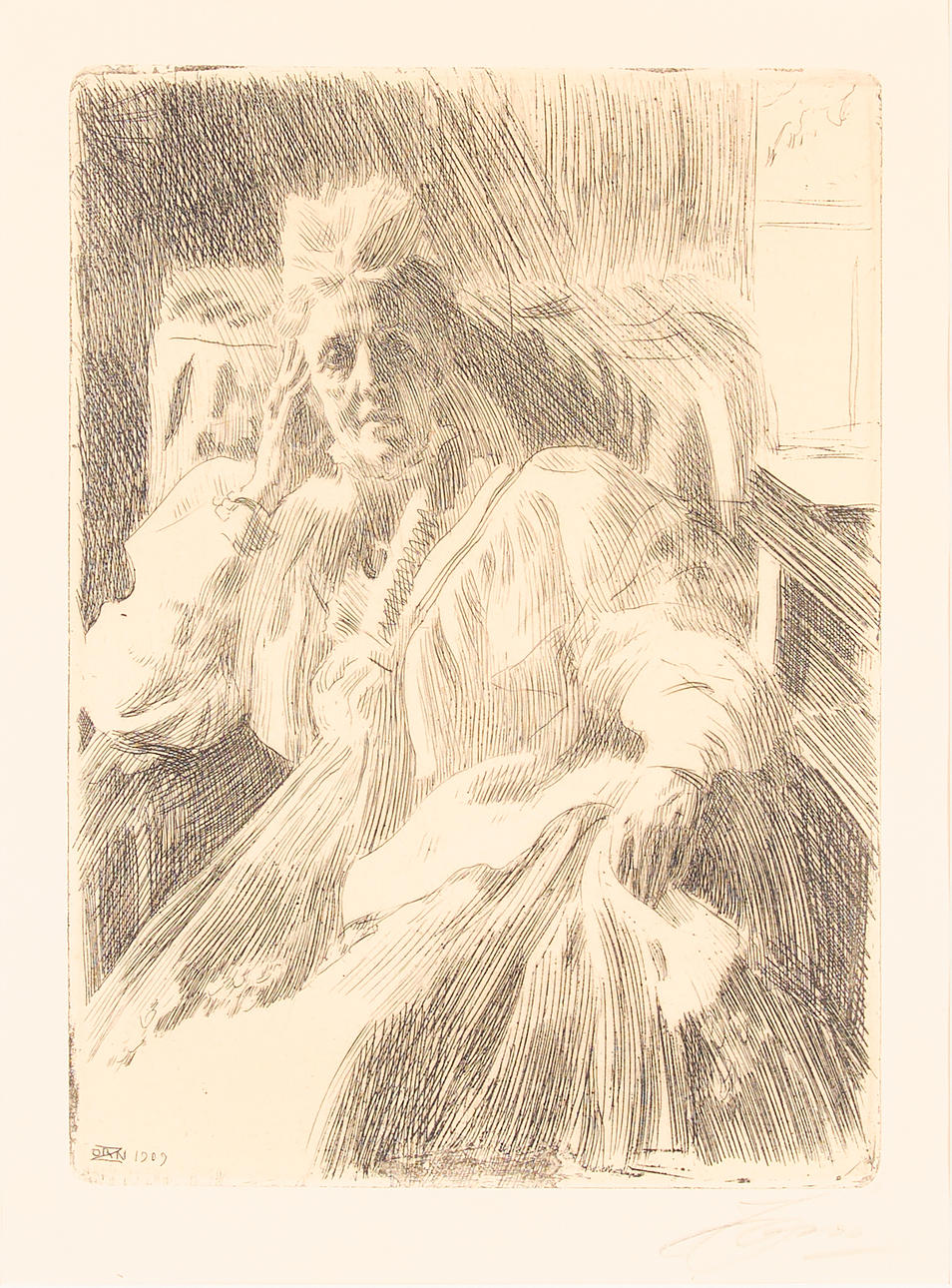 ANDERS ZORN. "Queen Dowager Sophia".