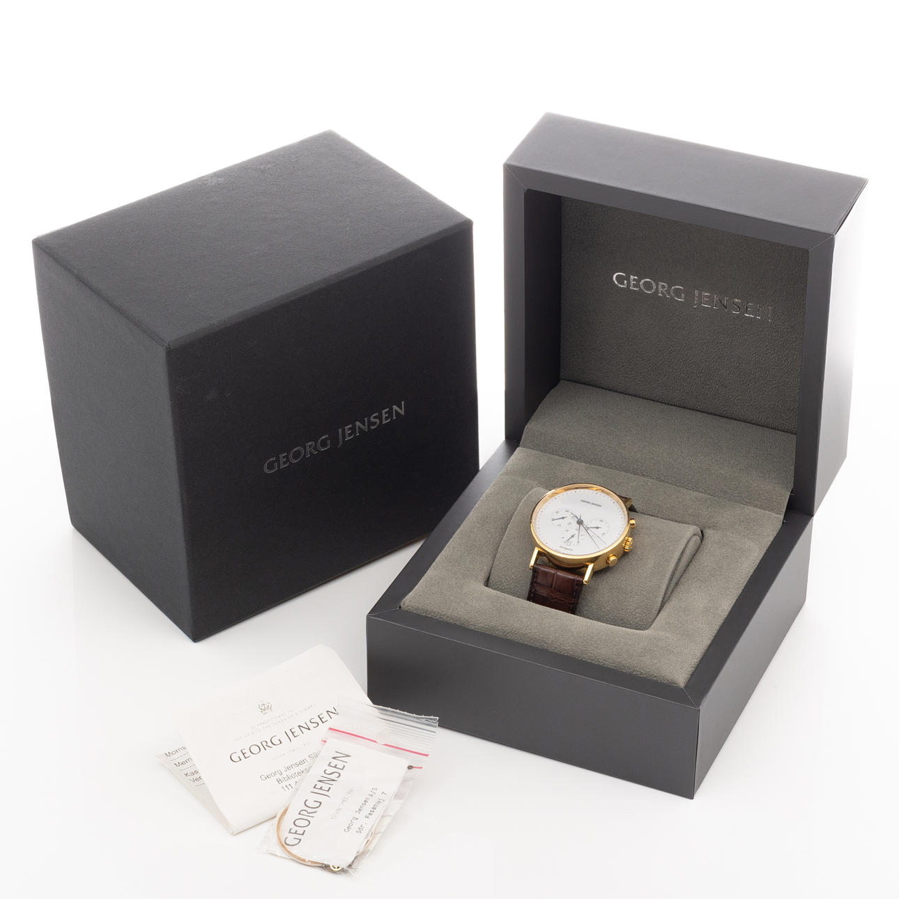 HENNING KOPPEL, Georg Jensen, Koppel Chronograph, wristwatch, 18K
