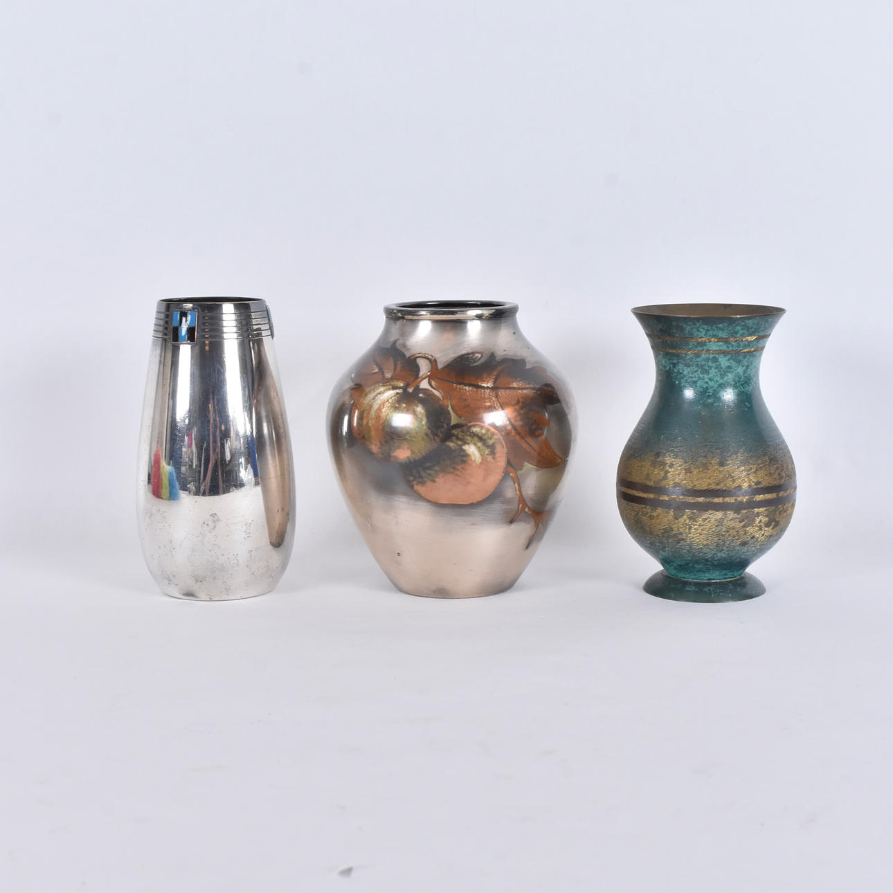 VASER, 3 st, nysilver, WMF (Würtembergische Metallwaren Fabrik). Silver ...