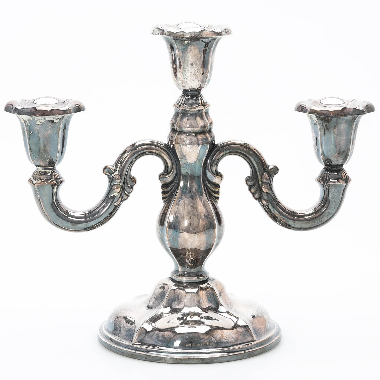 LJUSSTAKE, silver, 1900-tal, importstämpel.