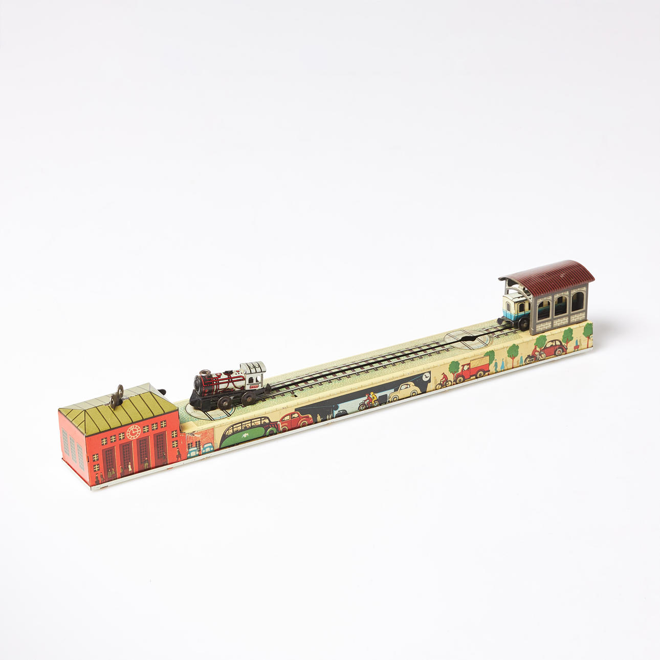 ARNOLD RANGER. mechanical clockwork train set, US zone, Germany, mid ...