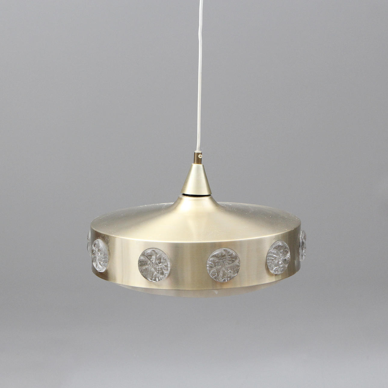TAKLAMPA, metall/glas.