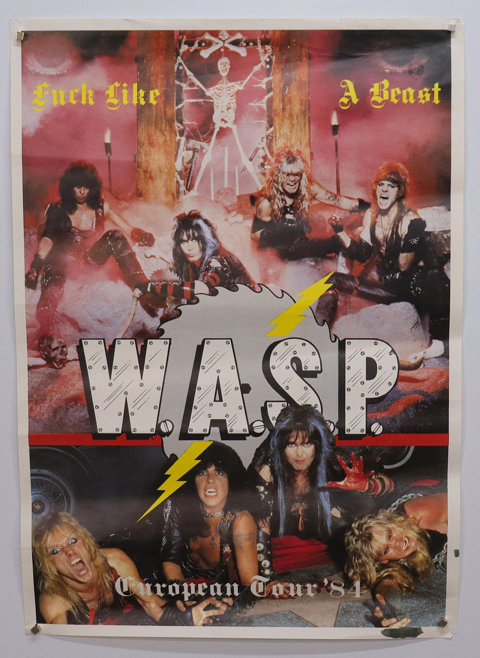 W.A.S.P., turné affisch för Fuck like a Beast, 1984.