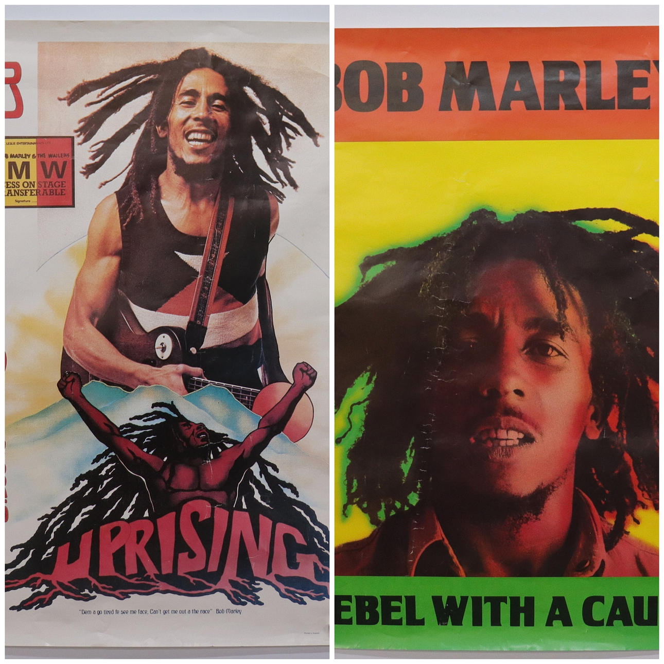 BOB MARLEY, affischer, 1980-tal, 2 st.