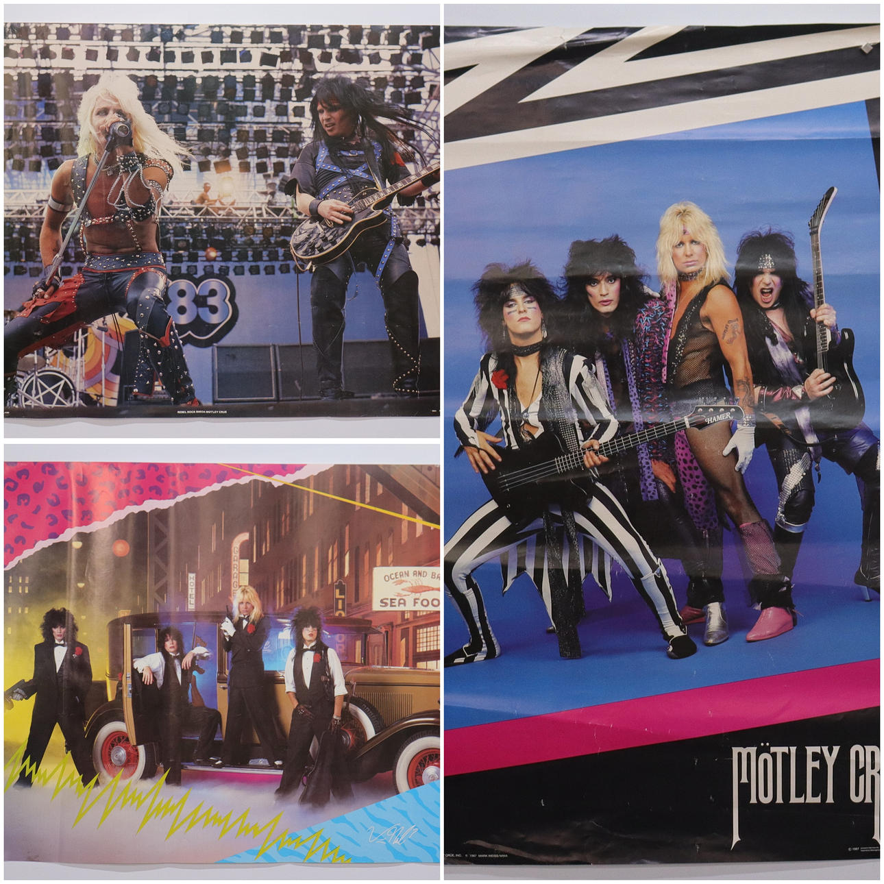 MÖTLEY CRÜE, affischer, 1980-tal, 3 st.