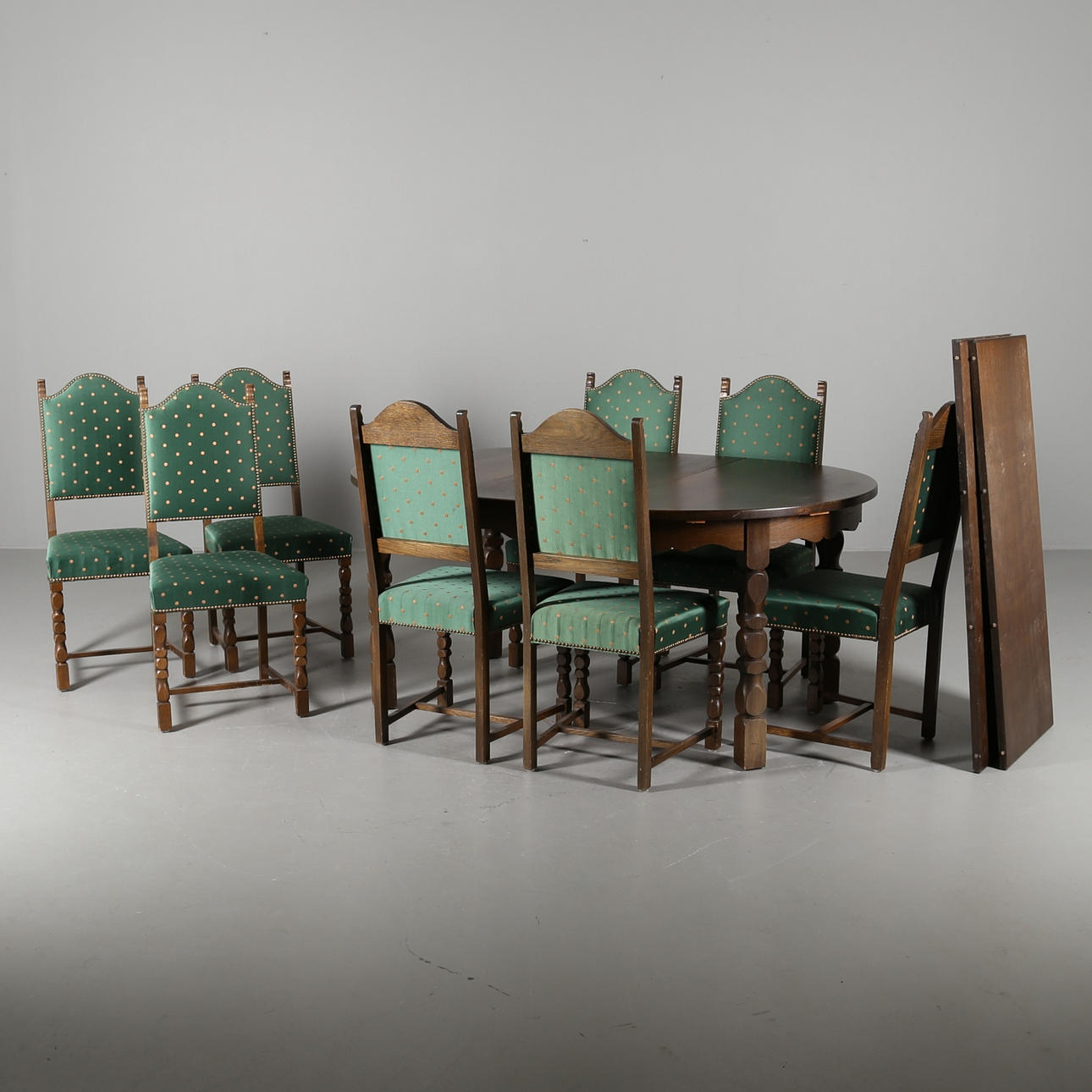 MATSALSMÖBEL, 9 delar, 1970/80-tal.