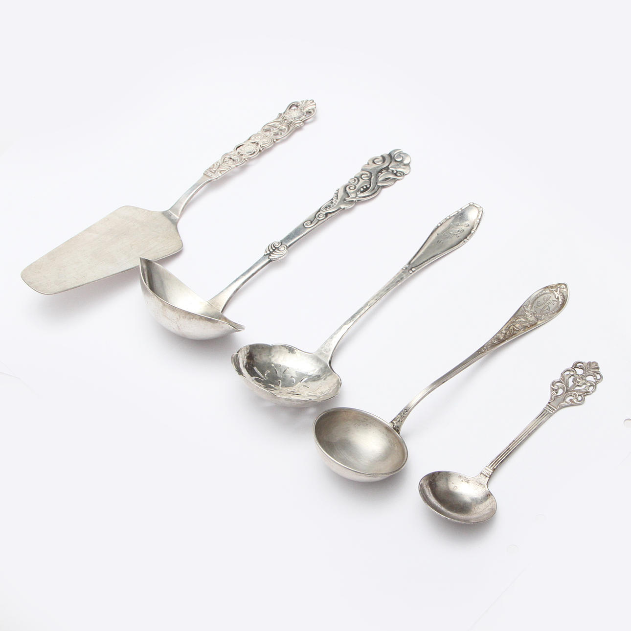 BESTICKDELAR, 5 st, silver.
