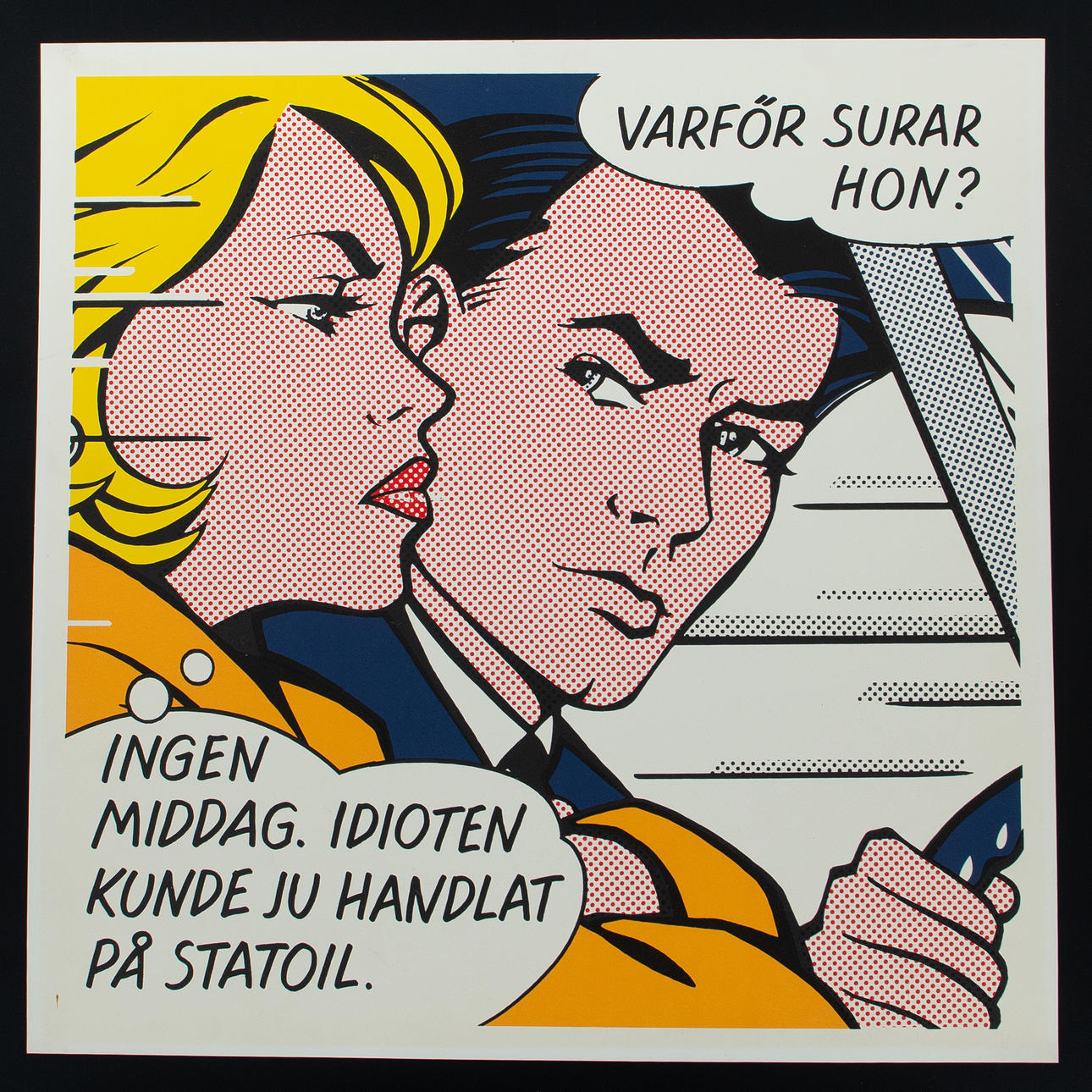 ROY LICHTENSTEIN. EFTER. Reklamaffisch för Statoil, 1990-tal.