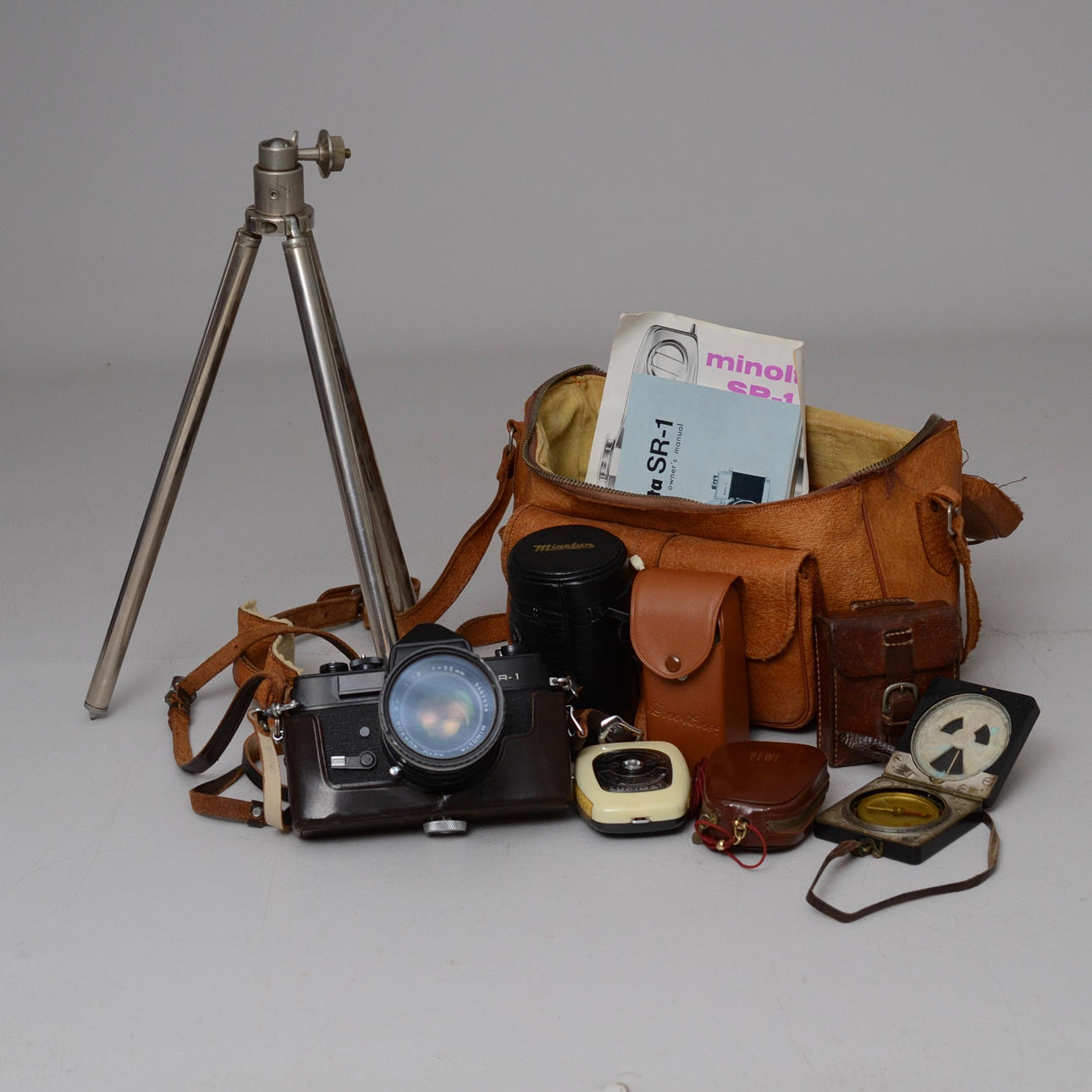 KAMERAPARTI, Minolta optik div. tillbehör.