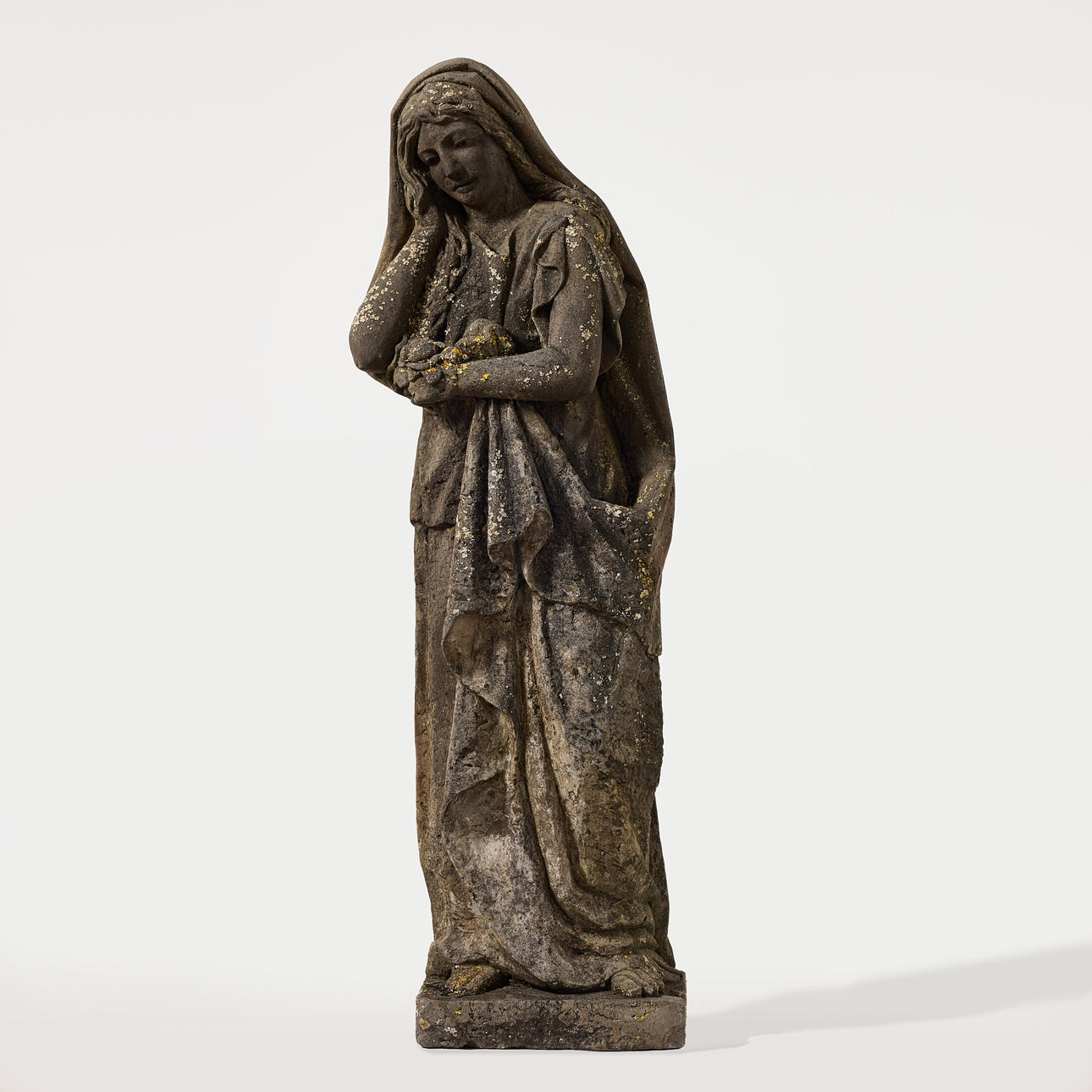 PARK SCULPTURE, 18th century, classicizing female figure dressed in a ...