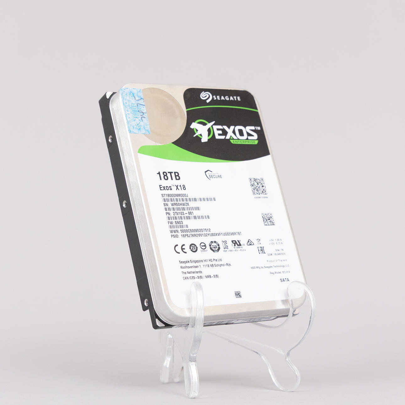 HÅRDDISK, Seagate Exos X18 Enterprise, 18TB.