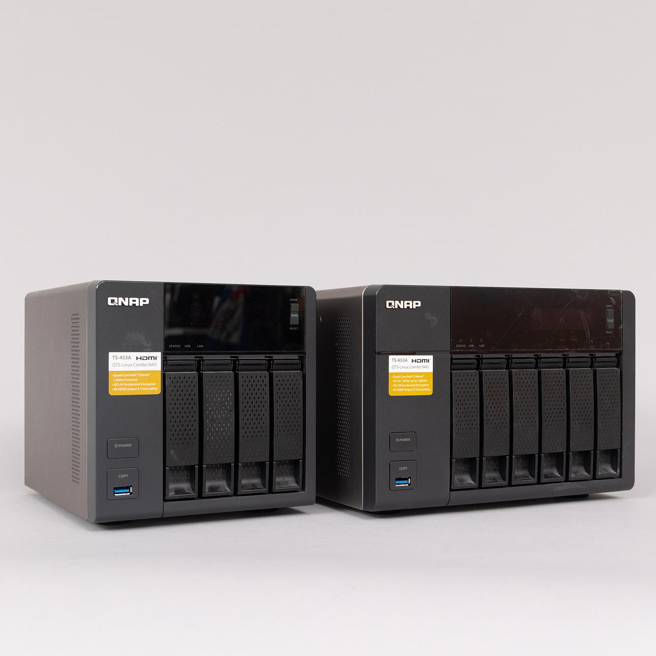 NAS-SERVERS, 2 st, QNAP TS-653A &TS-453A.