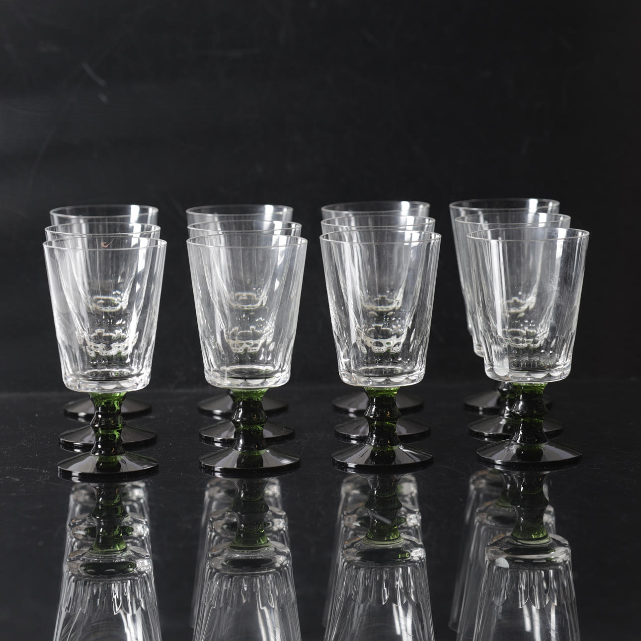 VITVINSGLAS, 12 st, glas, 1900-tal.