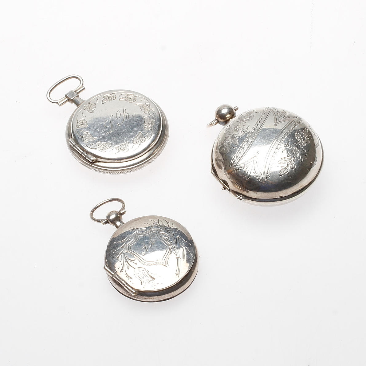 LUKTDOSOR, 3 st, silver, Varberg, Göteborg och Udevalla, 1800-tal.