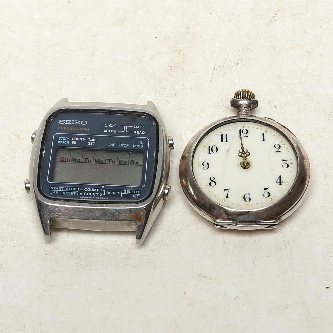ARMBANDSUR, Seiko och DAMFICKUR, silver.