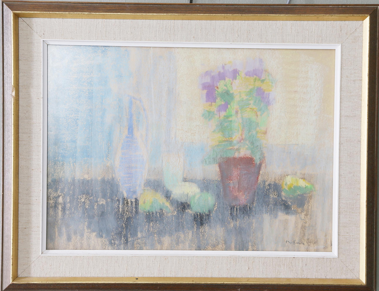 RAGNAR FALK. Stilleben, pastell, signerad.