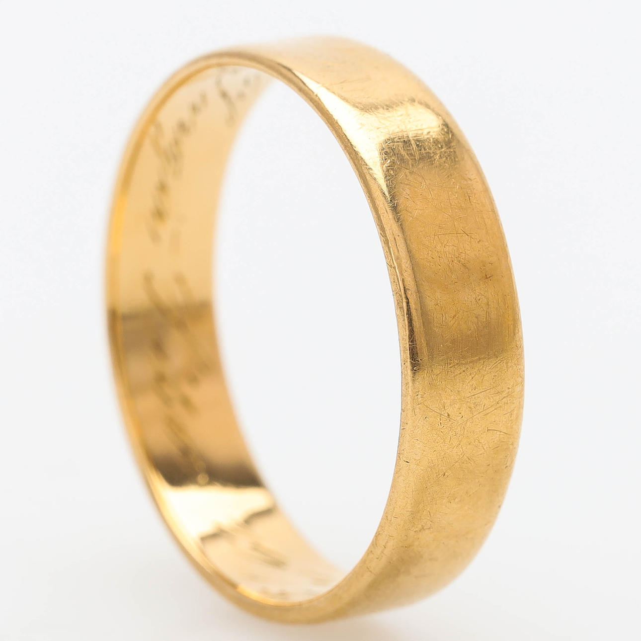 SLÄT RING, 18 k guld, Ceson, Göteborg 1964.