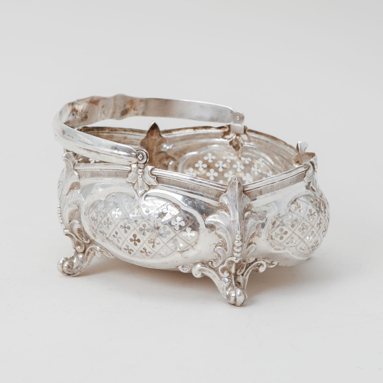 BRÖDKORG, silver, 1800-tal. Vikt 245 gram.