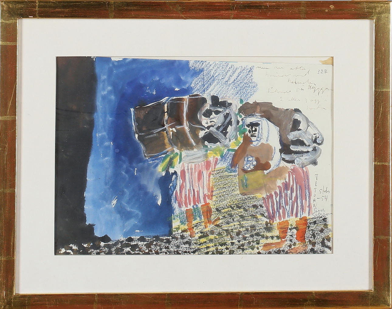 SVEN ERIXON. "Tetuan", gouache, signerad samt daterad -54.