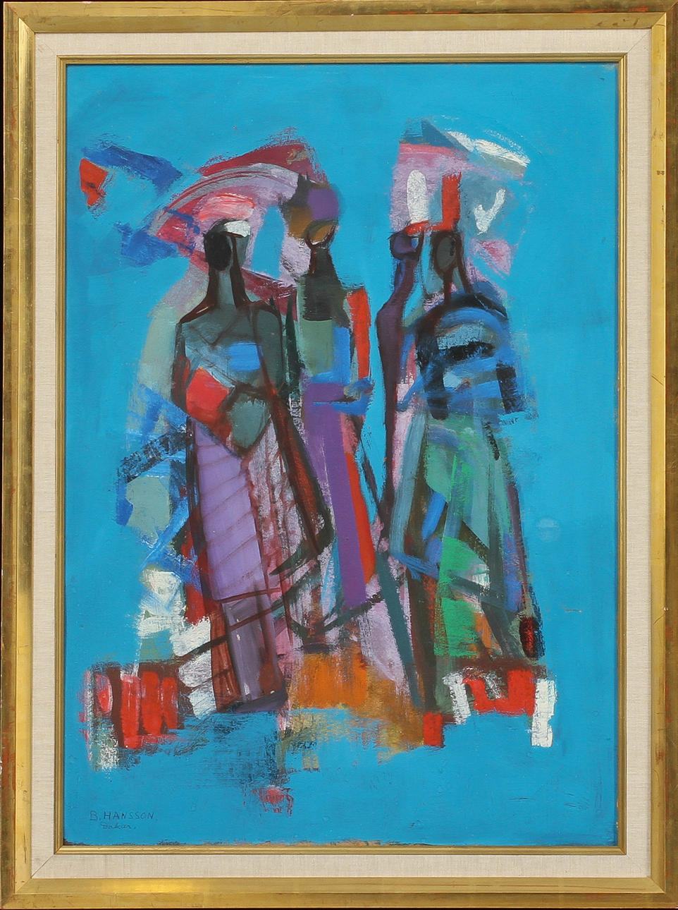 BRITA HANSSON. Dakar, olja på pannå, sign.