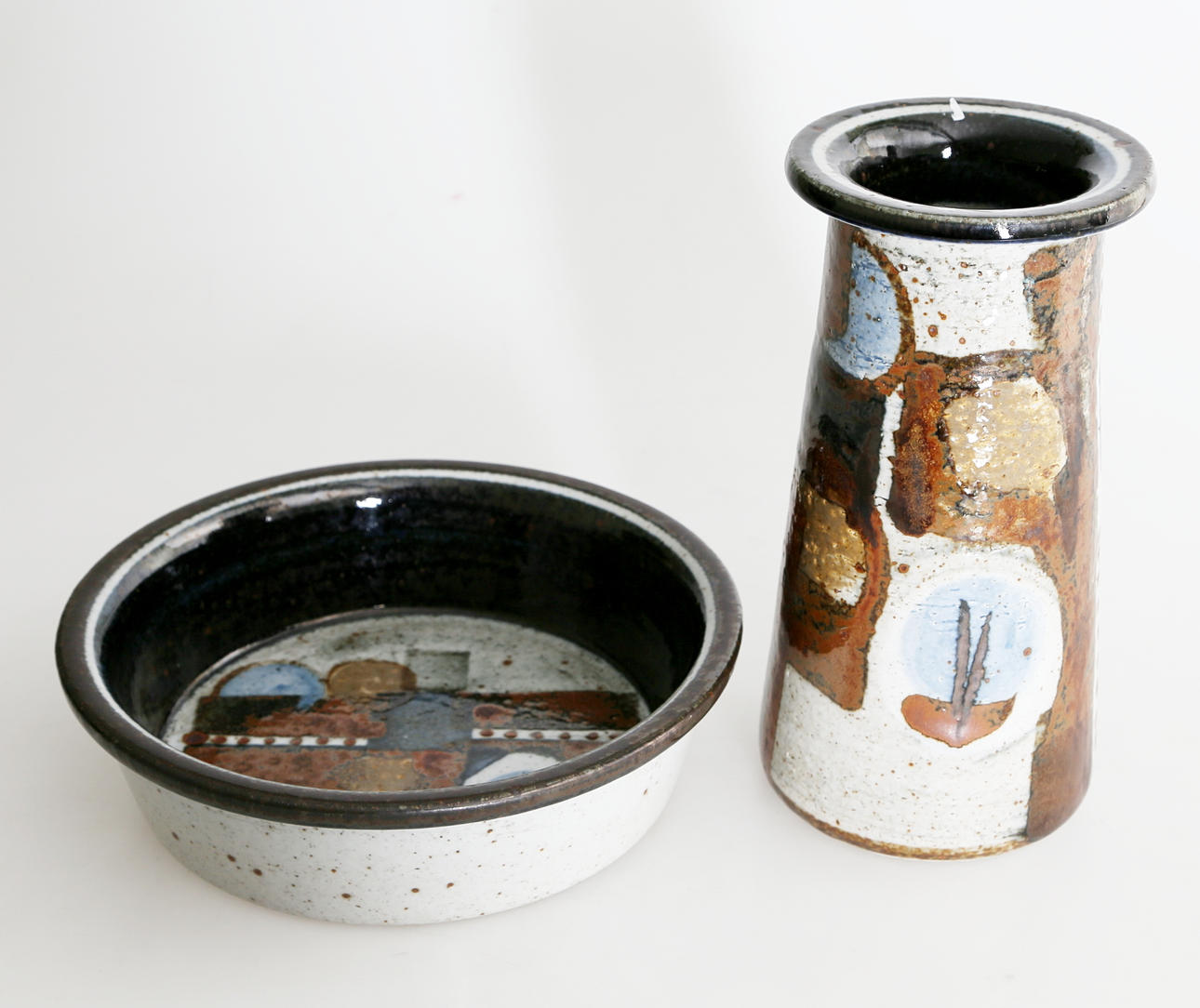 VAS samt SKÅL, keramik, Drejargruppen, Rörstrand, 1976.