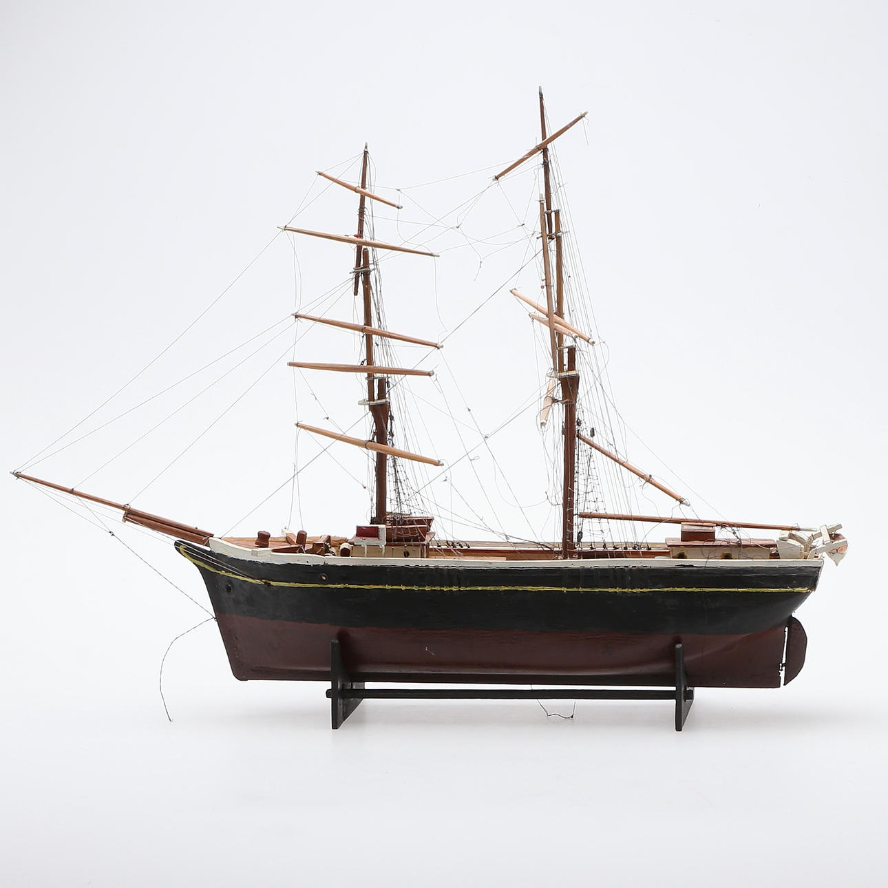 MODELLBÅT, trä, tvåmastad , Gerda, 1900-tal.