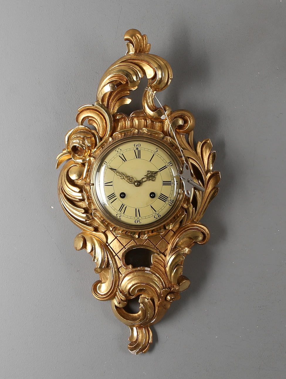 VÄGGPENDYL, rokokostil, Westerstrand Töreboda, 1900-tal.