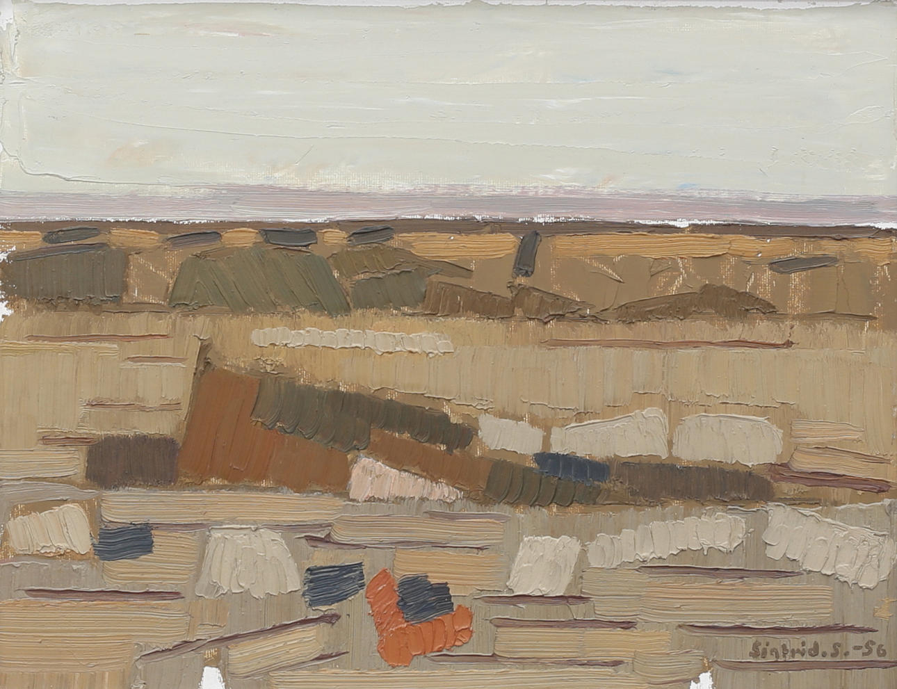 SIGFRID  SÖDERGREN. "Alvar", oil on panel, signed, dated -56.