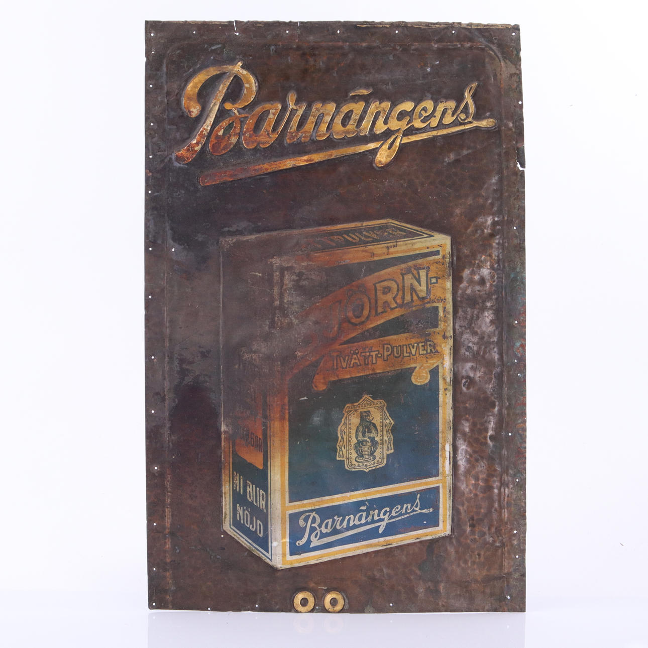 BARNÄNGENS, skylt av koppar, 1910/20-tal.