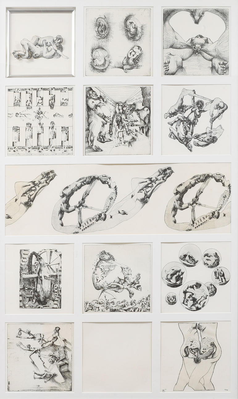 ULF RAHMBERG. Etchings, 13 pieces, signed and numbered 2/30.