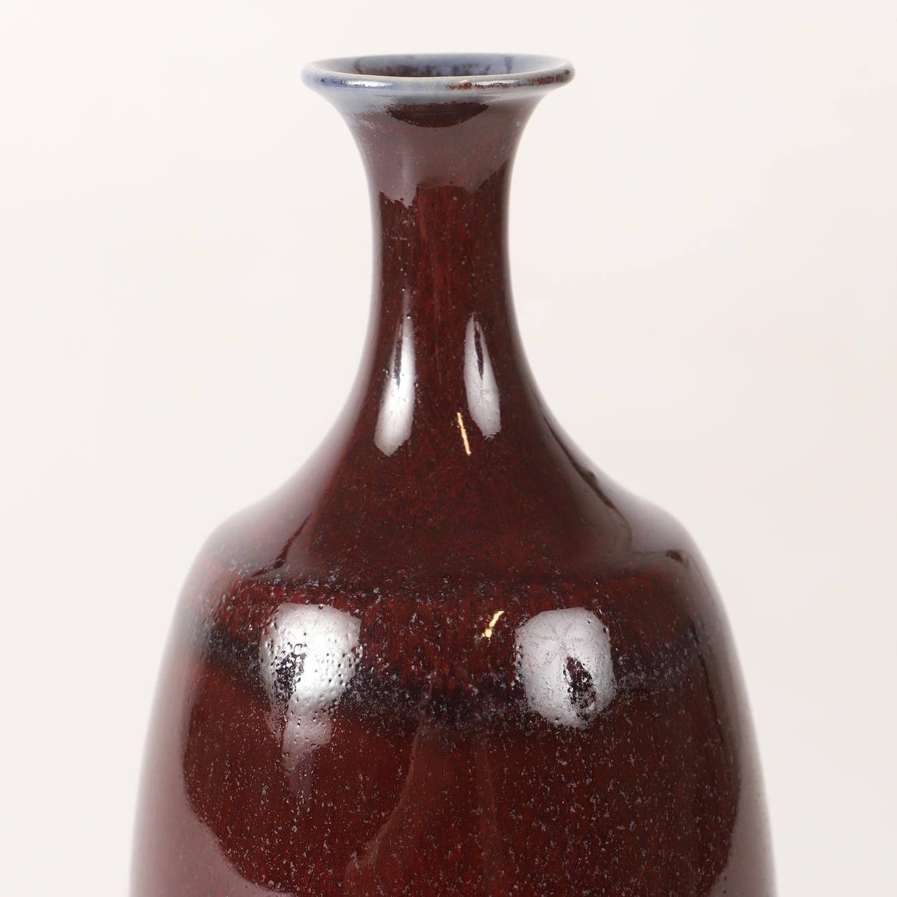SVEN HOFVERBERG. Vase, oxblood glazed ceramic, signed, 1975
