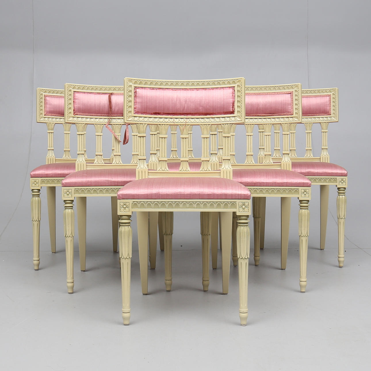 STOLAR, 6 st, gustaviansk stil, Åmells, 1970-tal.