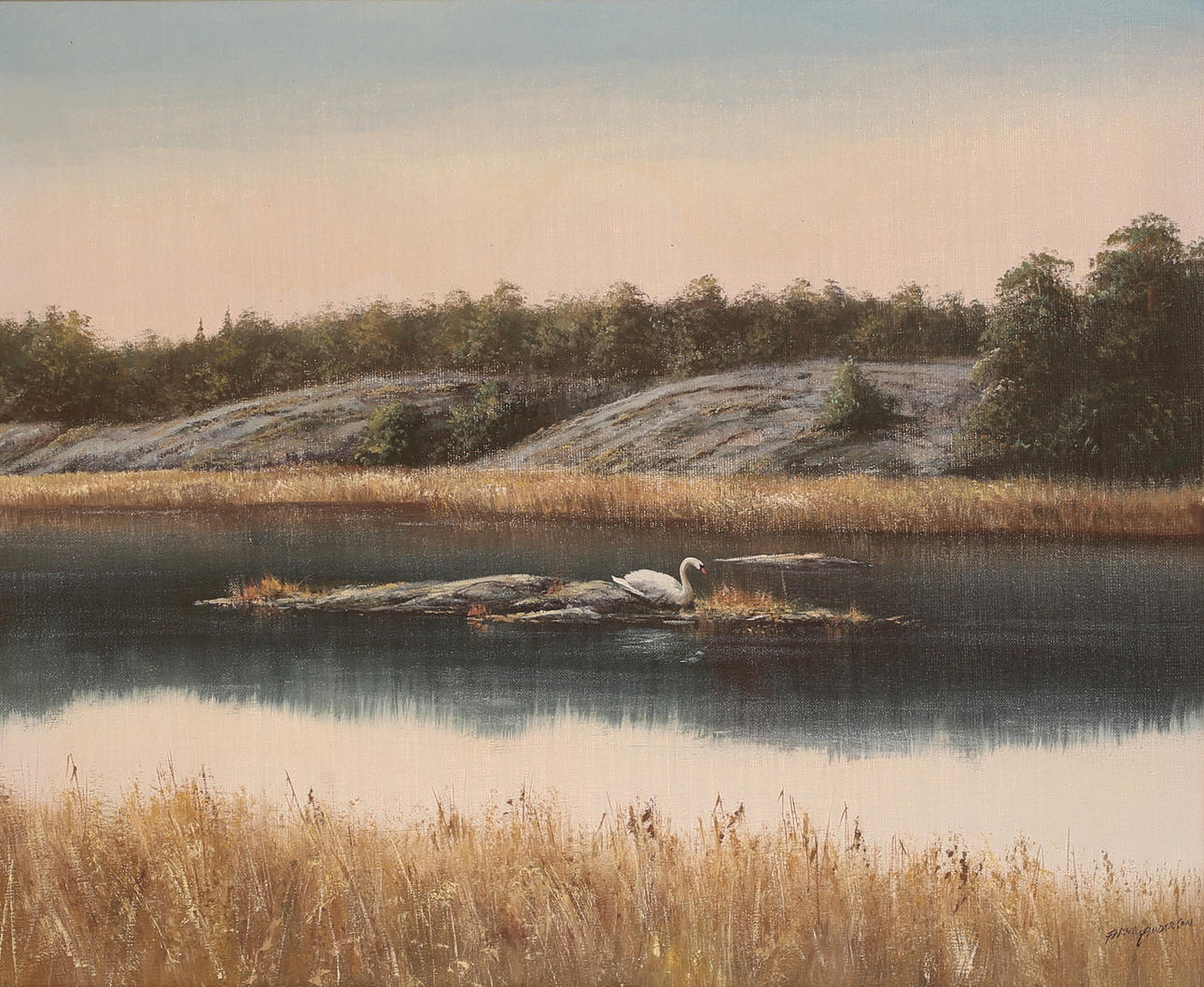 ARNE ANDERSSON. Oil on canvas, signed.