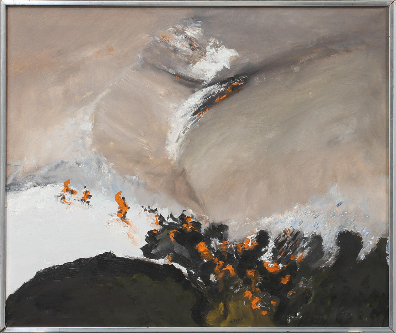 SIXTEN FAGER. "Höstljus i högfjäll". Olja på duk, signerad.