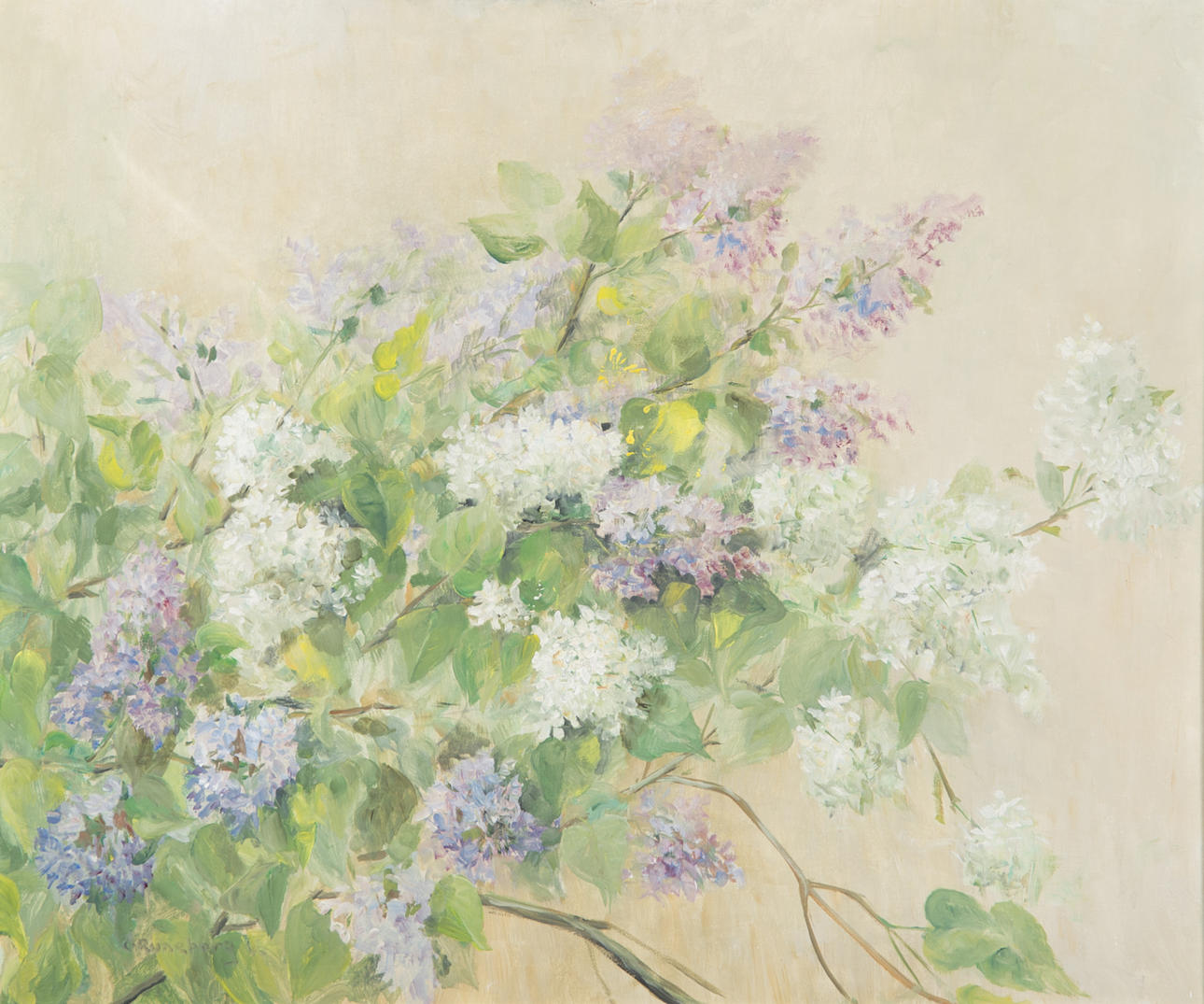 CELINA RUNEBORG. Blomsterstilleben, olja på pannå, signerad C. Runeborg.