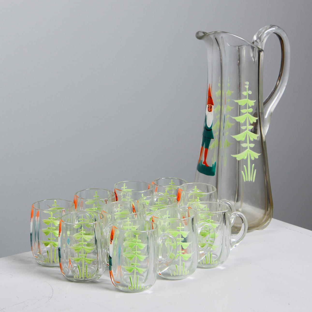 GLÖGG SET, 12 pieces, first part of the 20th century. Glass - Tableware ...