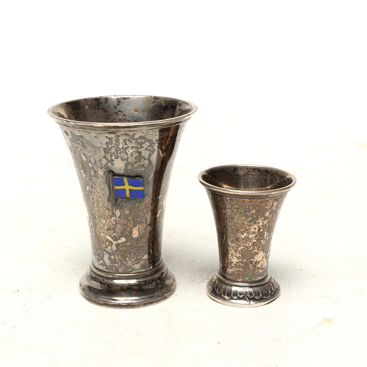 MINIPOKALER 2 st, silver.