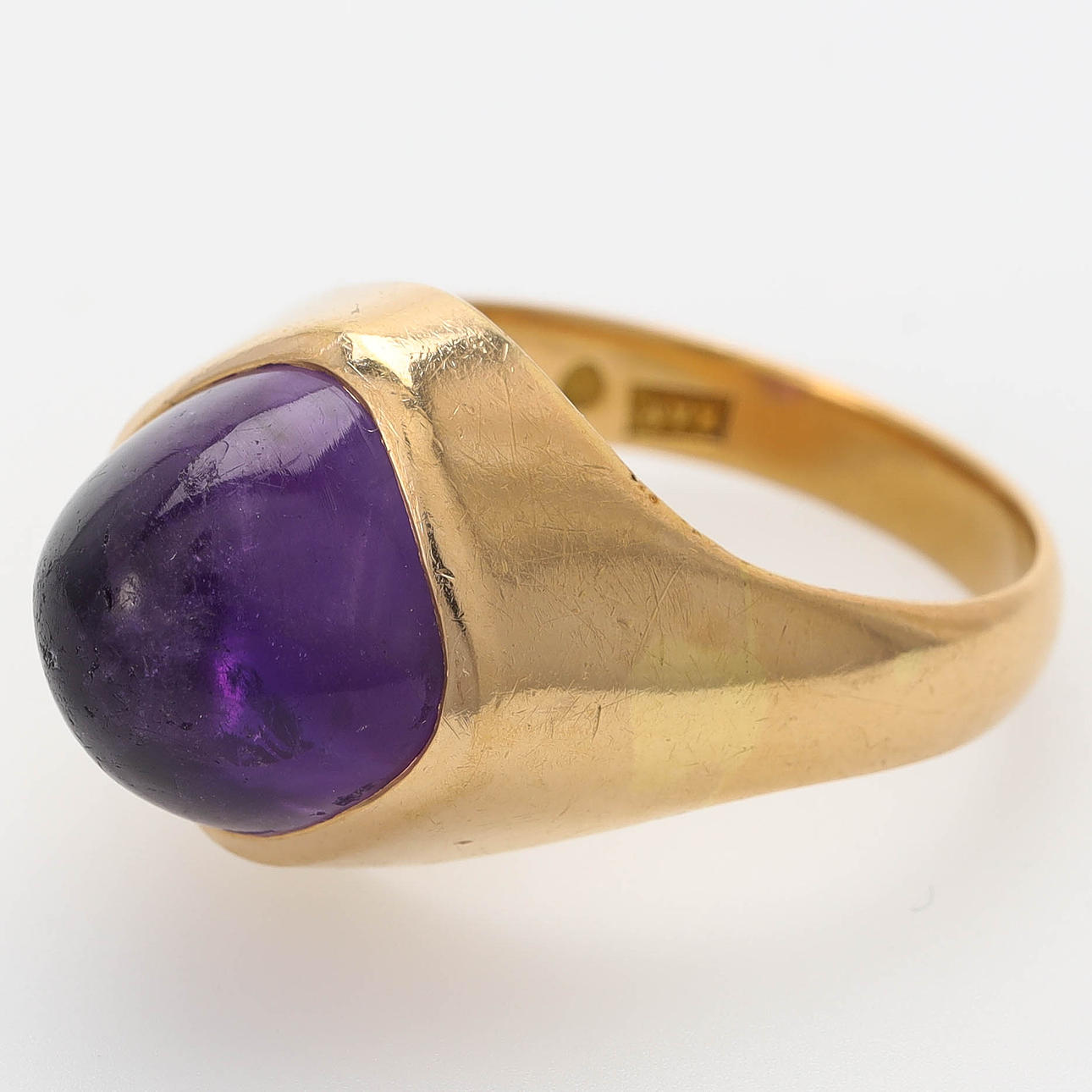 RING, 18 k guld, ametist, Göteborg 60-tal.
