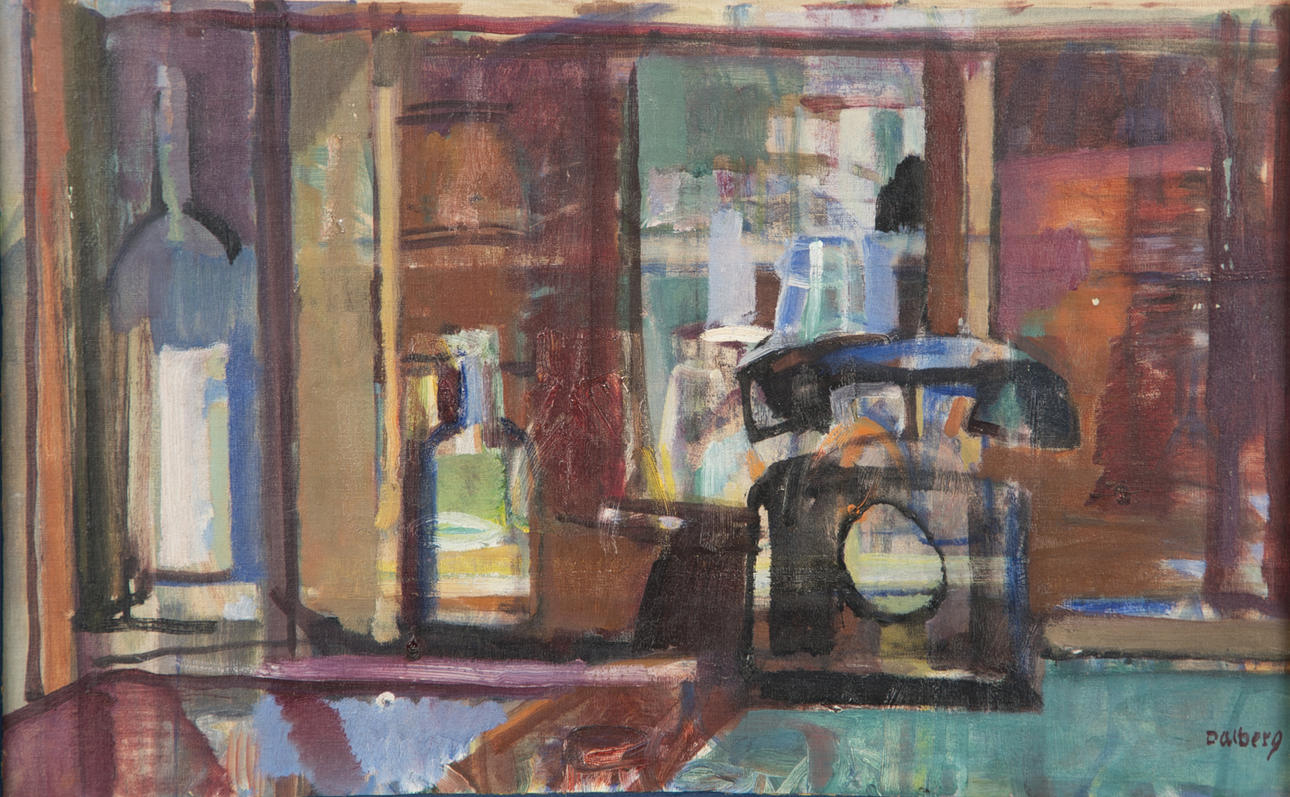 ÅKE DALBERG. Stilleben, olja på pannå, signerad Dalberg.