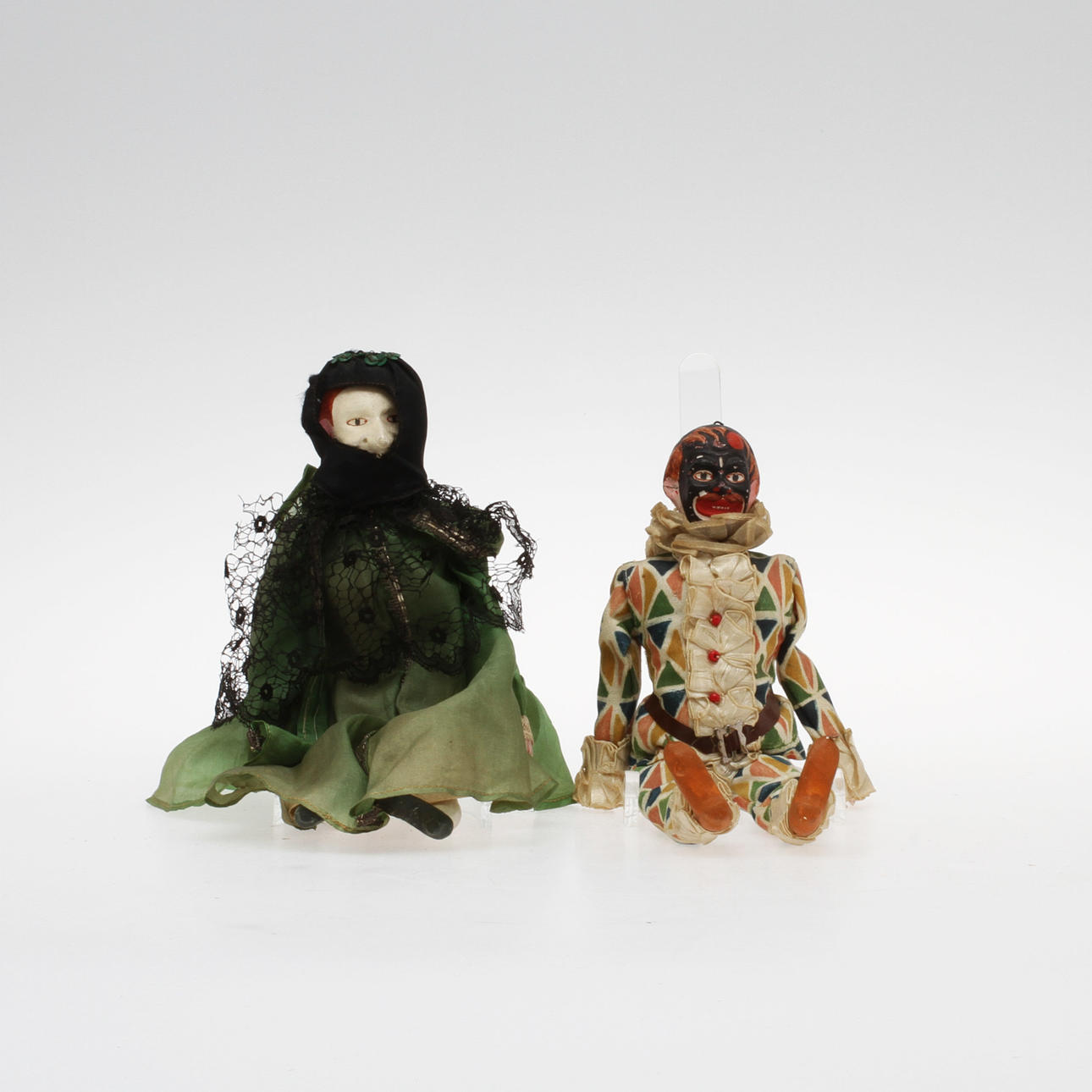 MARIONETTDOCKOR, "Commedia dell´arte" 2 st. troligtvis Italien, 18/1900-tal.