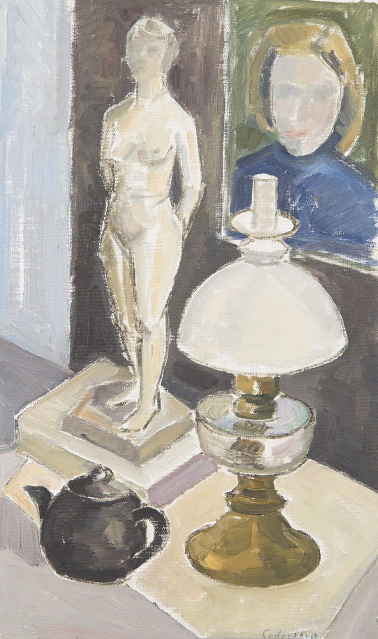 ERIC CEDERBERG. Stilleben, olja på duk, signerad Cederberg.