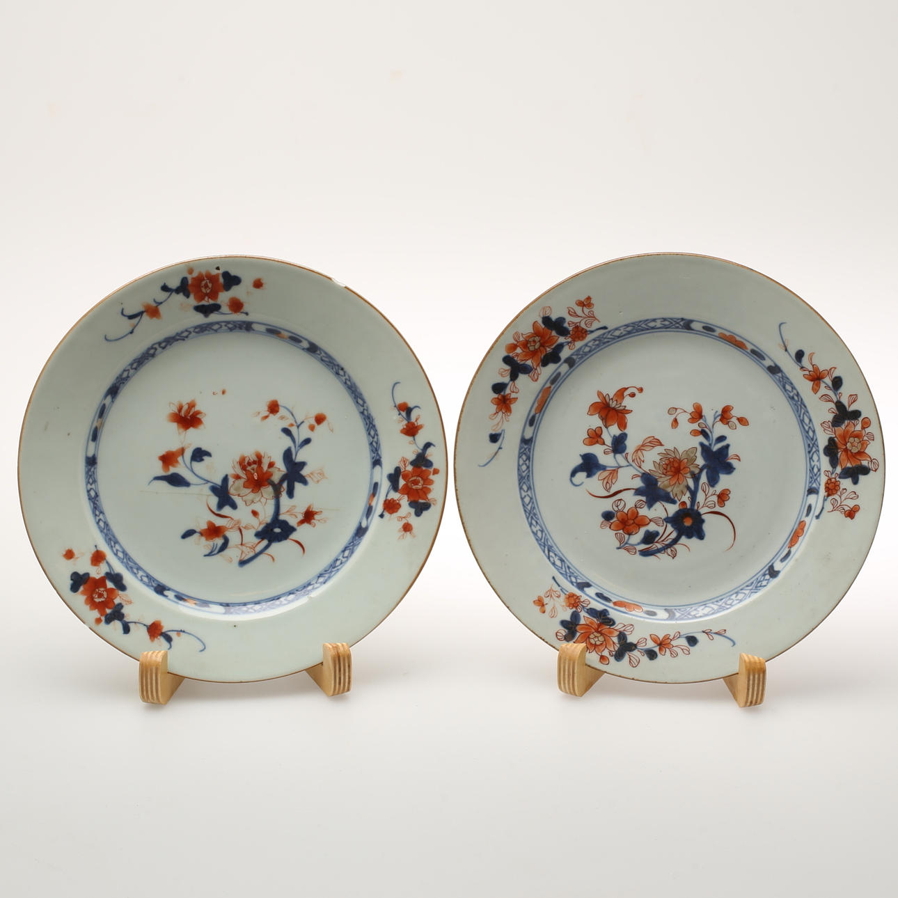 TALLRIKAR, 2 st, Qingdynastin (Kangxi 1662-1722).