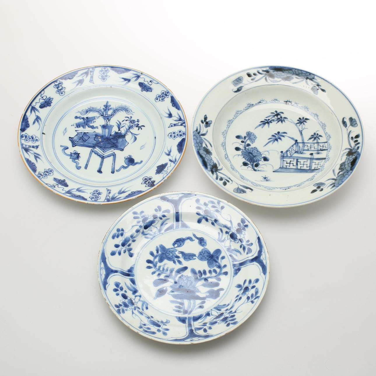 TALLRIKAR, 3 st, 1700-tal.