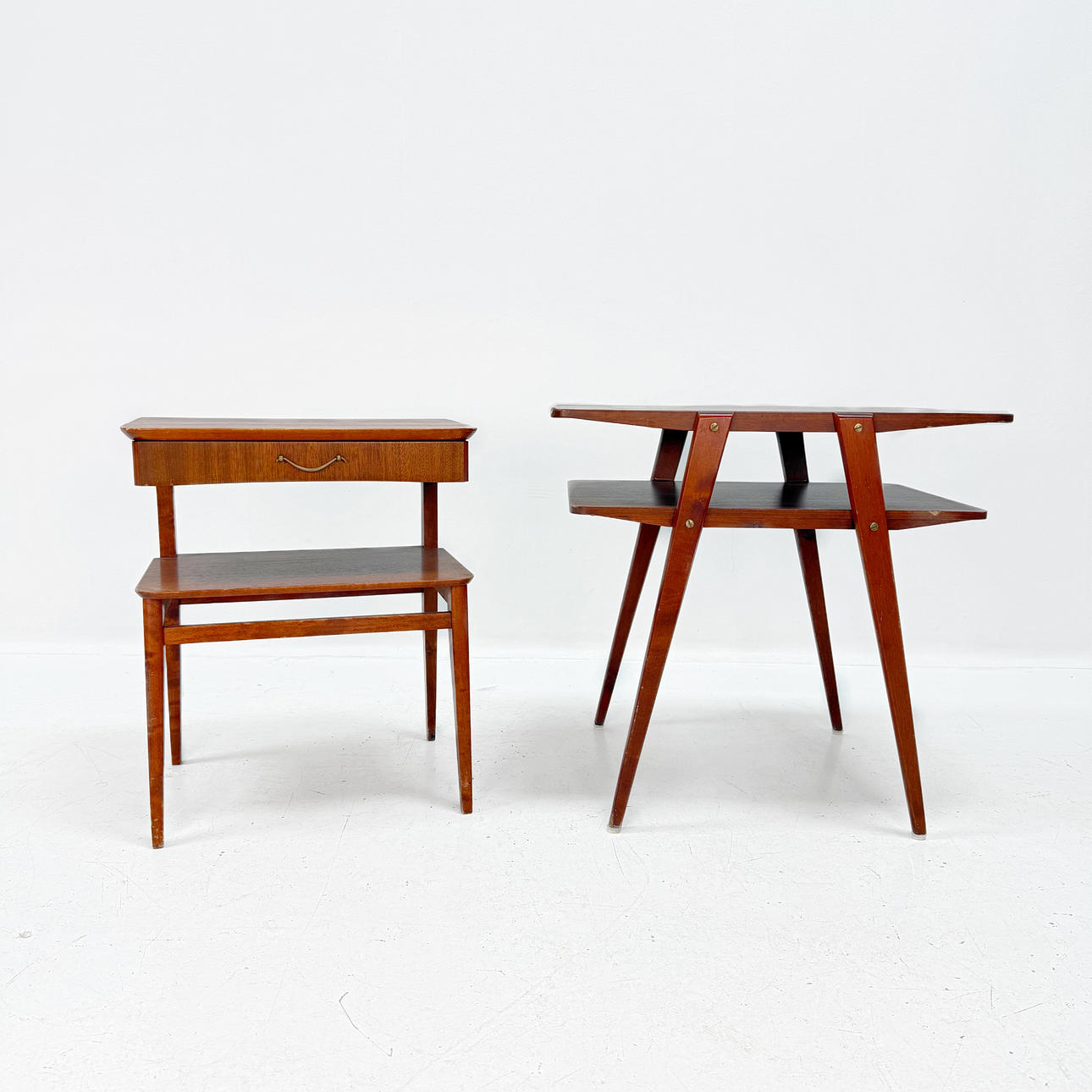 TEAK TABLES - 2 pcs, bedside tables, magazine tables.