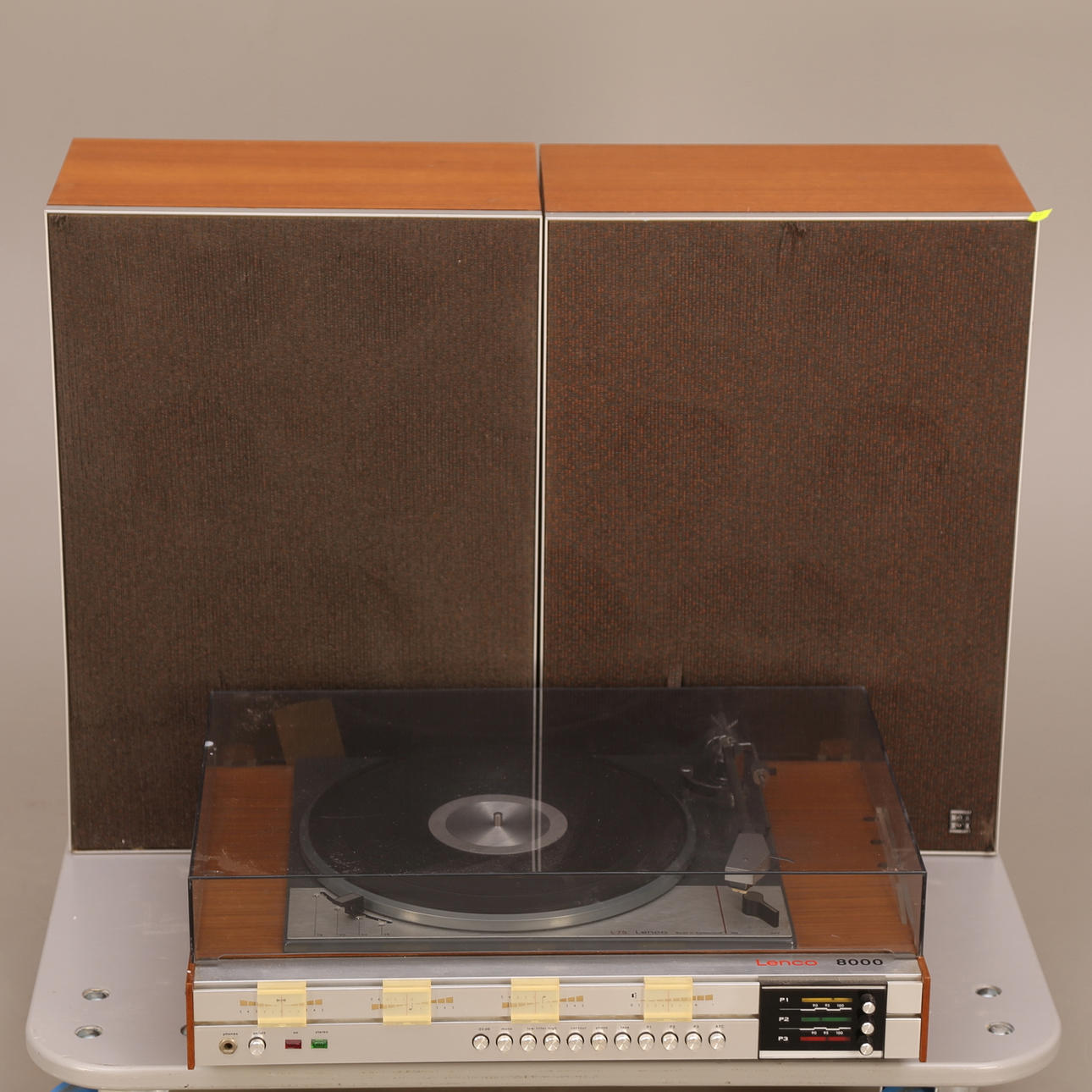 SKIVSPELARE, Lenco 8000 + HÖGTALARE, ett par, HiFi, samtliga 1900-tal.
