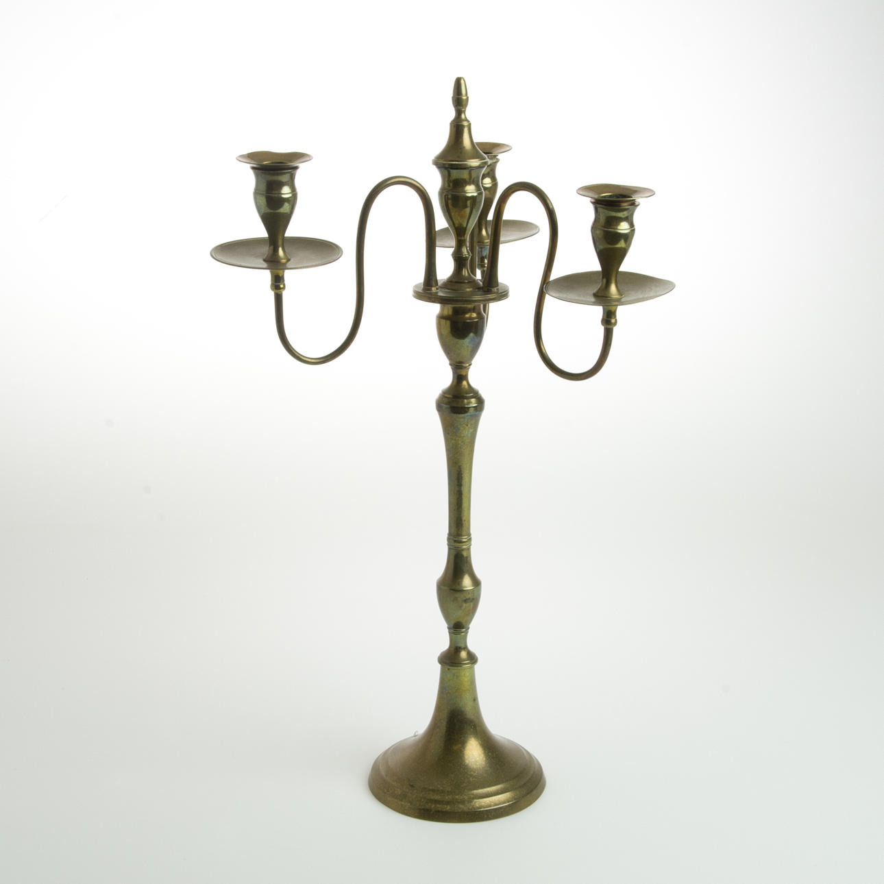 KANDELABER, 3-armad, mässing.