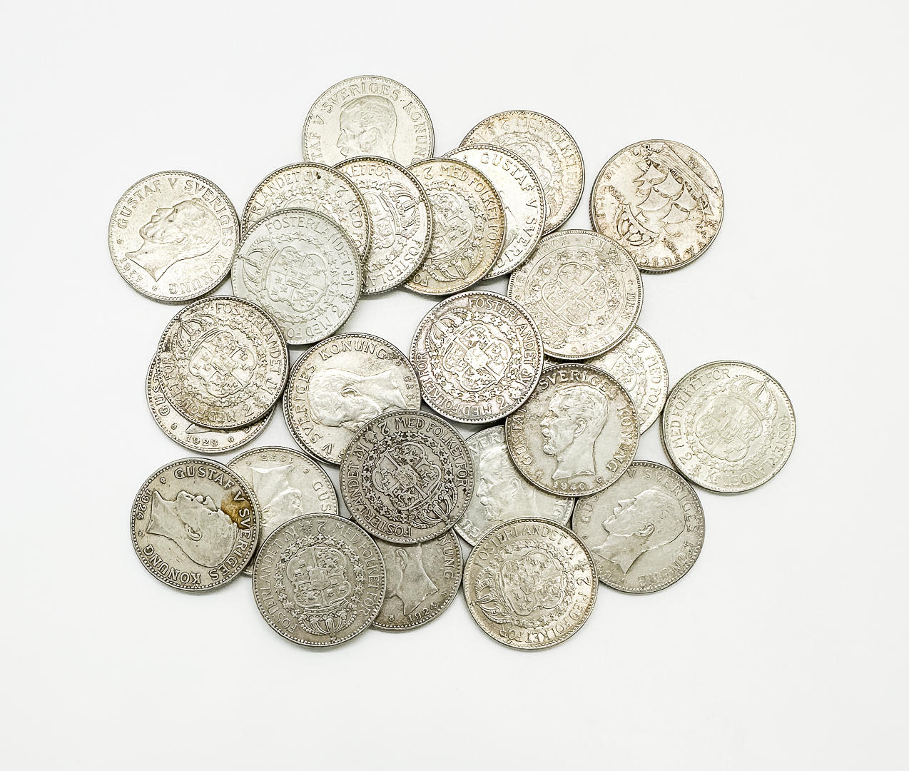 MYNT, 26 st, 2-kronor, 80% Silver, Sverige.