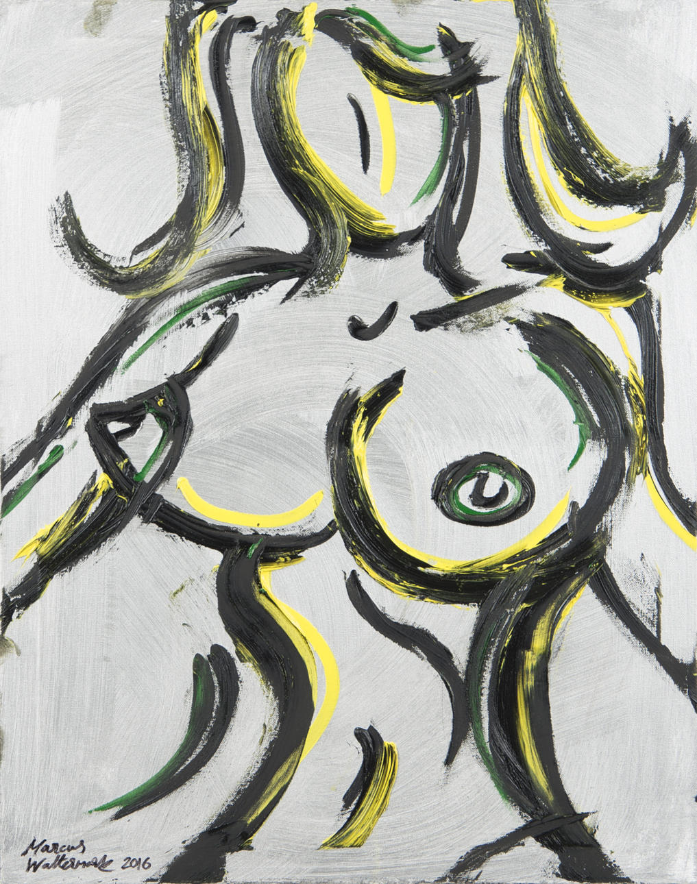 MARCUS WALTERMARK. "Woman of the silver city", olja/akryl, signerad 2016.